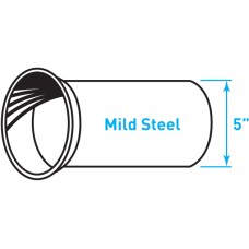 Truck Exhaust 20º Plain Lipped Flange, Mild Steel - 5" Diameter